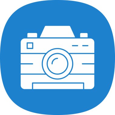 Fotoğraf makinası. Web simgesi basit illüstrasyon