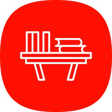 kitaplık raf ikonu vektör illüstrasyonu