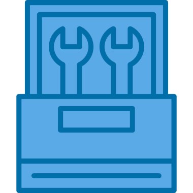 araç kutusu simgesi, vektör illüstrasyonu basit tasarım