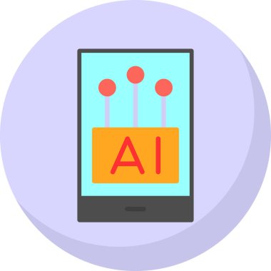 Yapay zeka vektör simgesi 