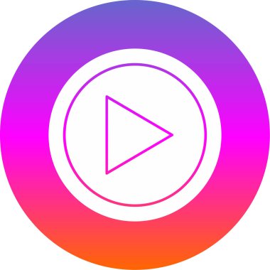 Çal düğmesi simgesi. vektör illüstrasyonu 