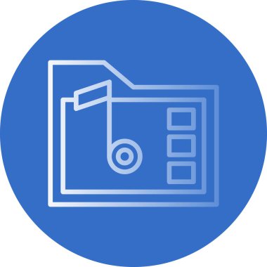 Müzik klasörü. Web simgesi basit illüstrasyon