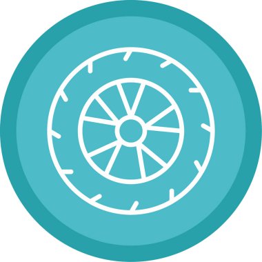 Tekerlek. Web simgesi basit illüstrasyon