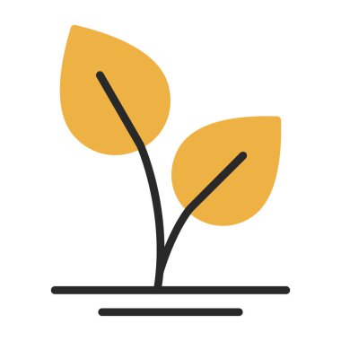 Bitki. Web simgesi basit illüstrasyon