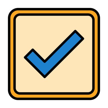 Grafik düz kontrol simgesi vektör illüstrasyonu