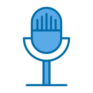 Mikrofon. Web simgesi basit illüstrasyon