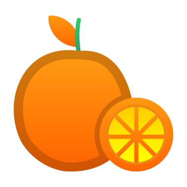 Turuncu simgenin vektör illüstrasyonu