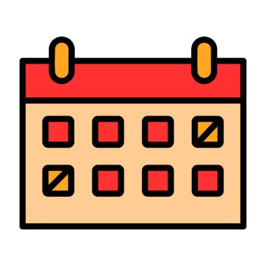 Takvim simgesi vektör illüstrasyonu