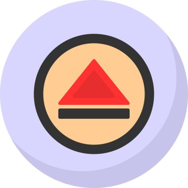 Trafik konisi simgesi vektör çizimi