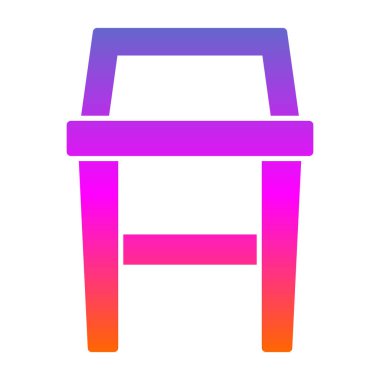 Tabure Web simgesi, vektör illüstrasyonu 