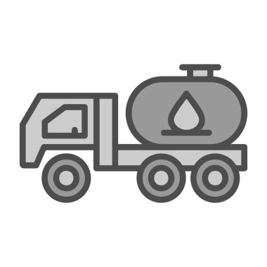 Tanker kamyon web simgesi basit illüstrasyon 