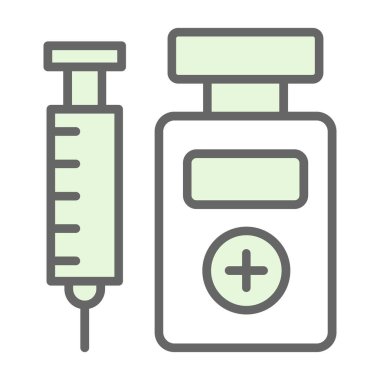 Kan bağışı şişesi simgesi ana hatlarıyla doldurulmuş