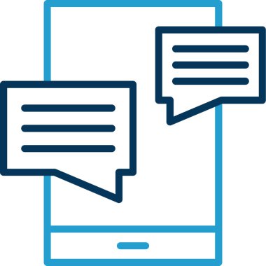 Sohbet mesajı vektör illüstrasyonu