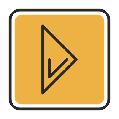 Ok Başlığı Sağ simge vektör çizimi