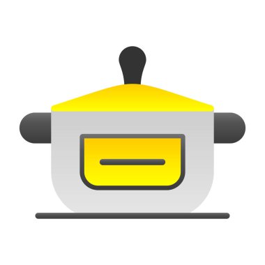 yemek kabı simgesi, vektör illüstrasyonu