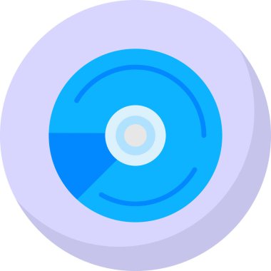 CD mi? Web simgesi basit illüstrasyon