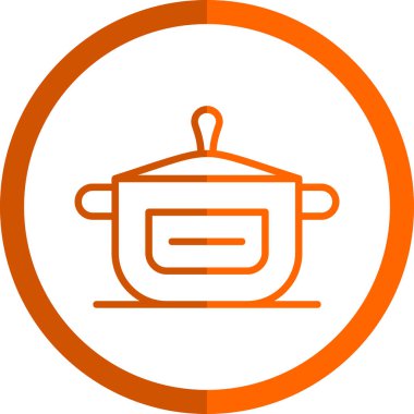 yemek kabı simgesi, vektör illüstrasyonu