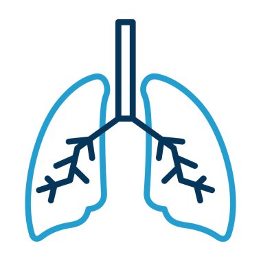 akciğerler web simgesi basit illüstrasyon 