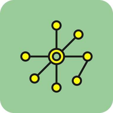 eşsiz ağ vektör çizgisi simgesi