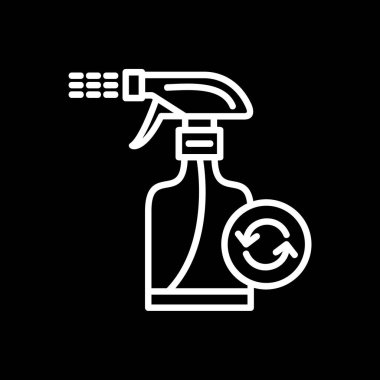 Su ikonu vektör çizimi için sprey şişesi