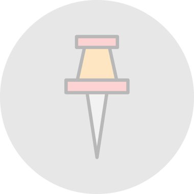 Bir Push iğnesinin vektör simgesi