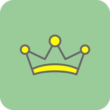 taç düz vektör simgesi 