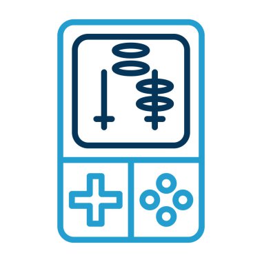 oyun konsolu simgesi, vektör illüstrasyonu, video oyunu sembolü 