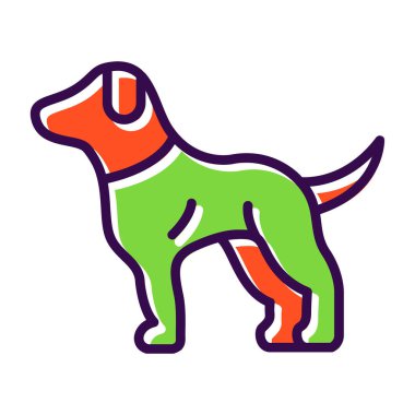 Köpek. Web simgesi basit illüstrasyon 