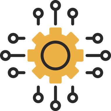 dişli simgesi vektör illüstrasyonu