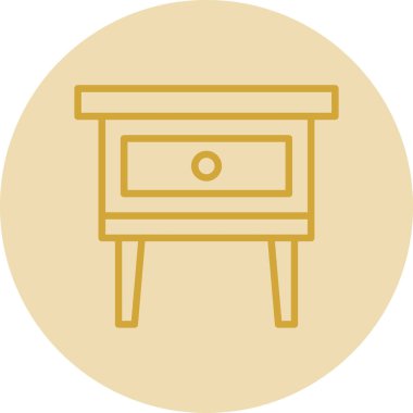 Masa. Web simgesi basit illüstrasyon