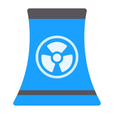 Nükleer. Web simgesi basit illüstrasyon