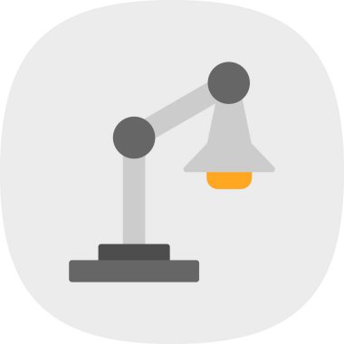 Masa lambası simgesinin vektör illüstrasyonu 