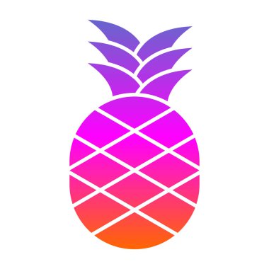 Ananas. Web simgesi basit illüstrasyon 