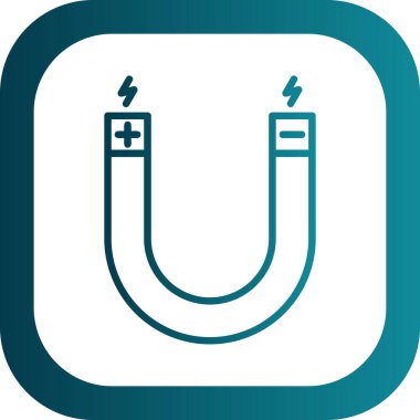 Basit mıknatıs simgesi, vektör illüstrasyonu