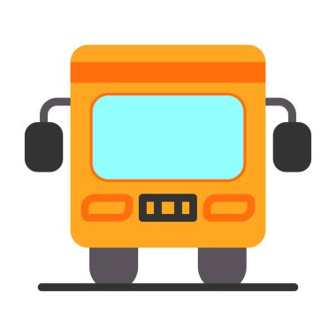 bus simgesi vektör illüstrasyonu