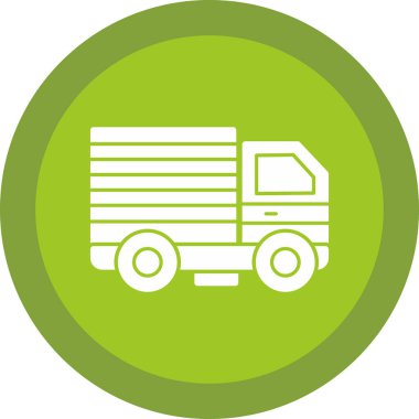 dağıtım kamyonu düz simgesi, vektör çizimi