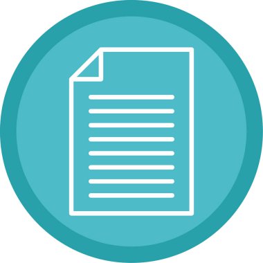 belge simgesi, vektör illüstrasyonu basit tasarım