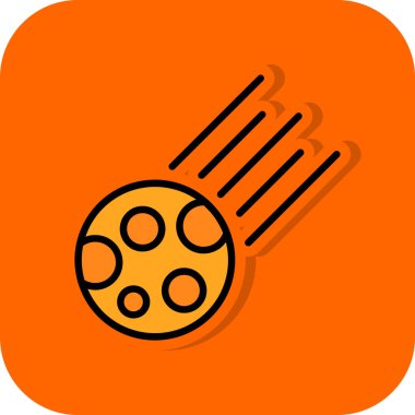 Bir hayranın eşsiz vektör çizgisi simgesi