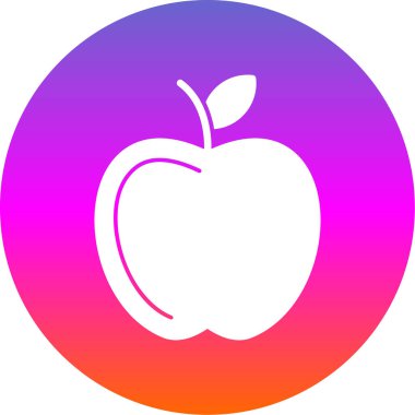 Elma. Web simgesi basit illüstrasyon