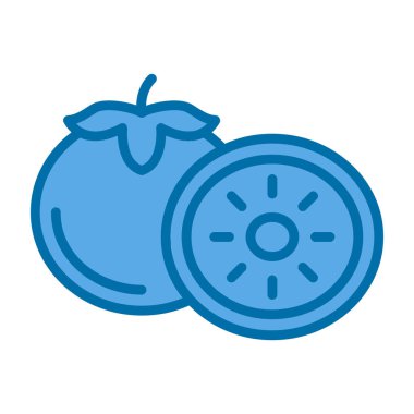 Hurma meyvesi. Web simgesi basit illüstrasyon