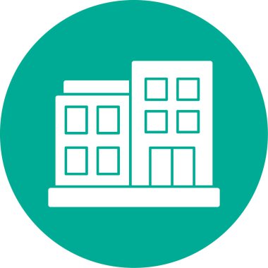Bina. Web simgesi basit illüstrasyon 