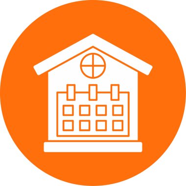 Bina. Web simgesi basit illüstrasyon