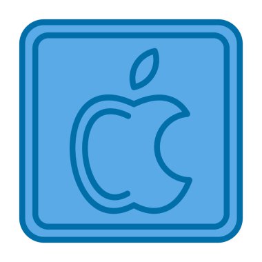 Elma logosu. Web simgesi basit illüstrasyon 
