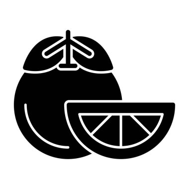 mandalina vektör illüstrasyonu, yiyecek simgesi