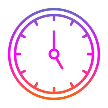 Saat. Web simgesi basit illüstrasyon                  