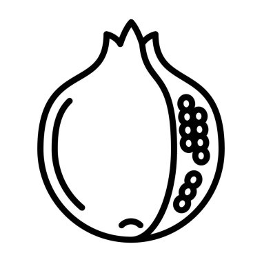 Nar meyve simgesinin vektör illüstrasyonu