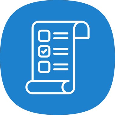 Kontrol listesi. Web simgesi basit illüstrasyon