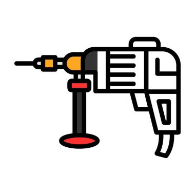 Sondaj makinesi ikon vektör çizimi