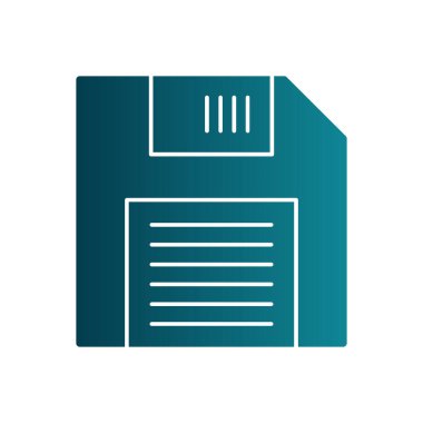 Disket düz web simgesi basit illüstrasyon 