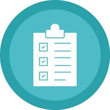 Kontrol listesi simgesi vektör illüstrasyonu